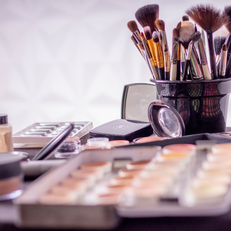 Close-up of beautiful eye with professional makeup